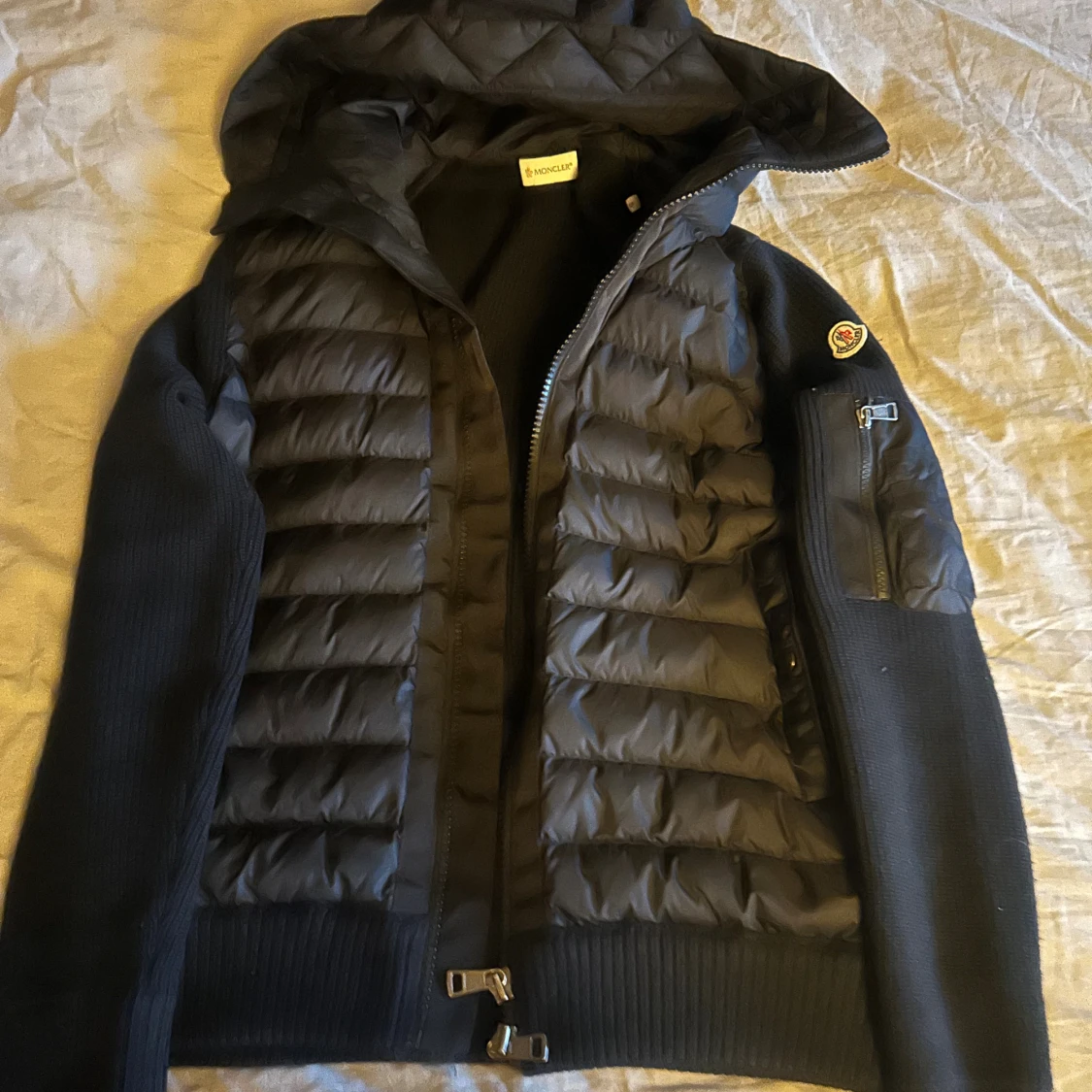 Svart Moncler cardigan jacka S