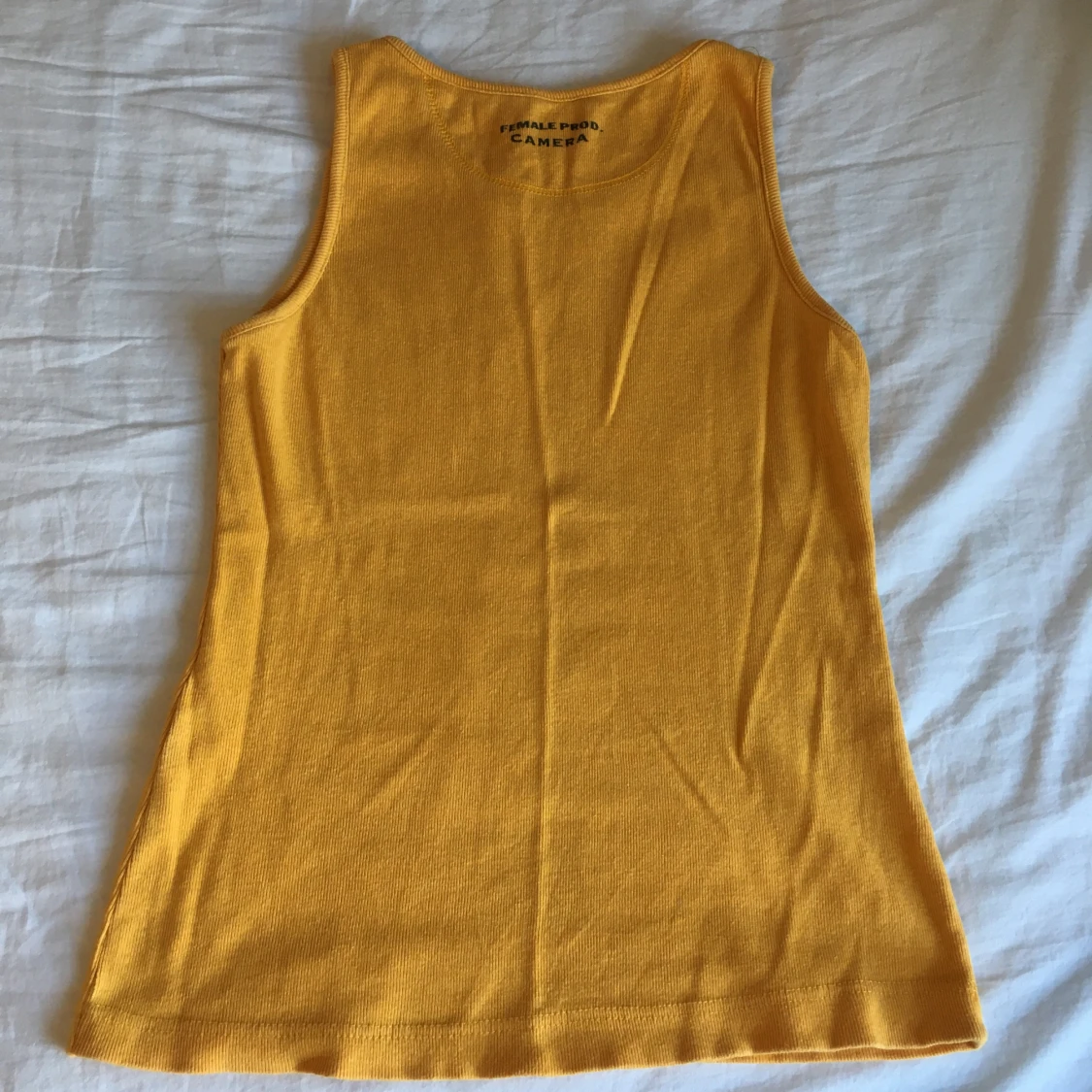 Vintage ribbat orange linne/ topp - 2