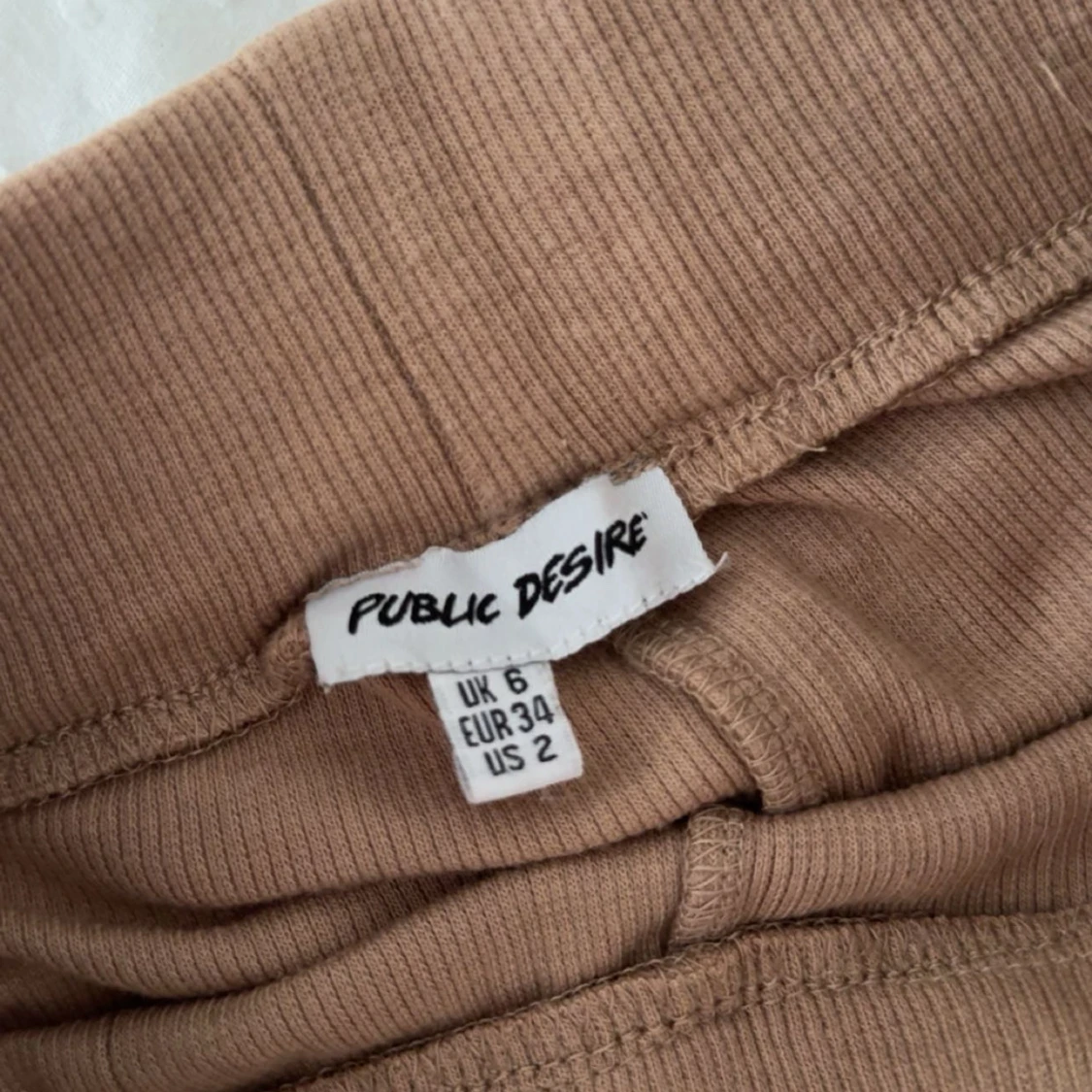 Beige ribbade byxor Public Desire - 1