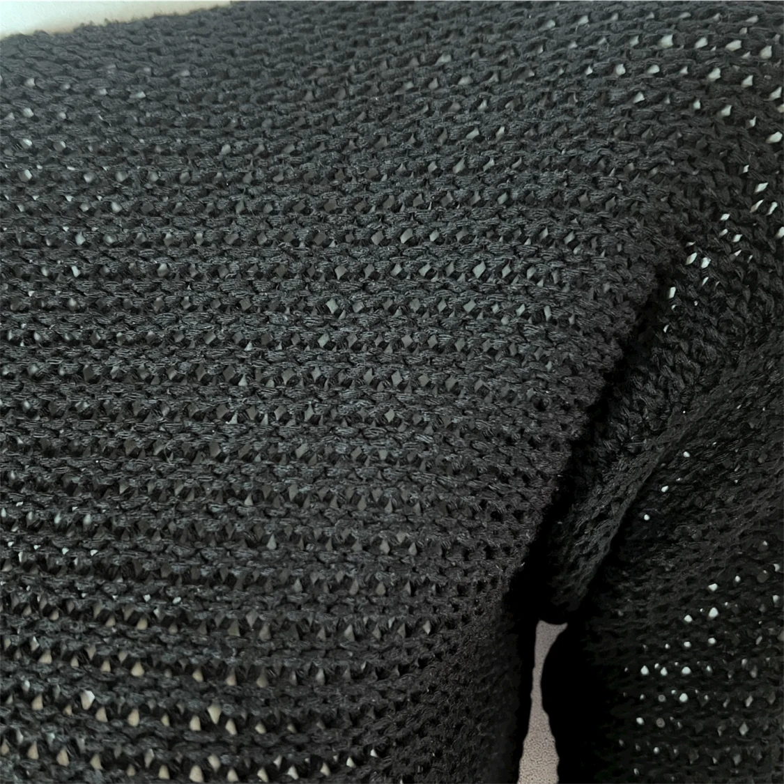 Svart stickad meshtröja - 4