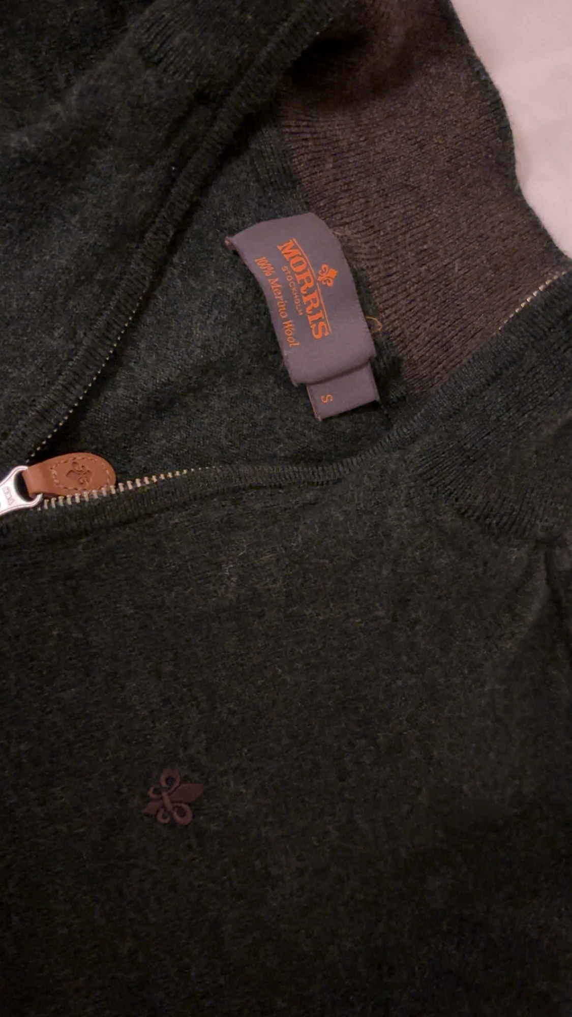 Mörkgrå half zip tröja Morris S - 1