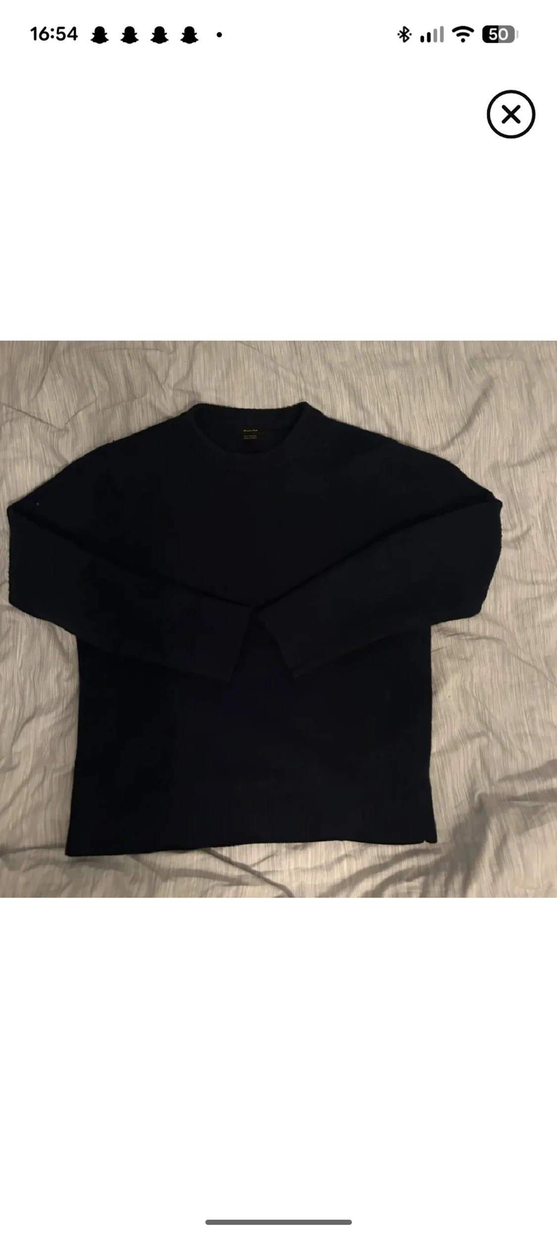 Mörkblå kashmirtröja Massimo Dutti - 1