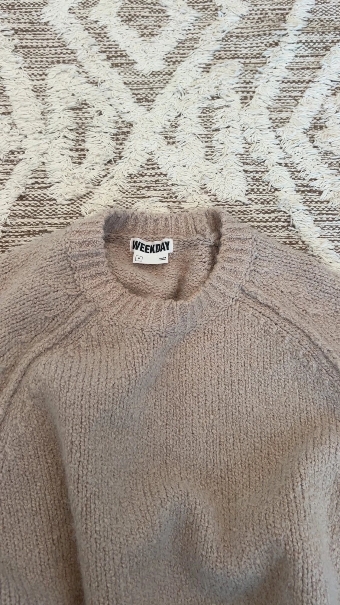 Beige stickad tröja  - 3