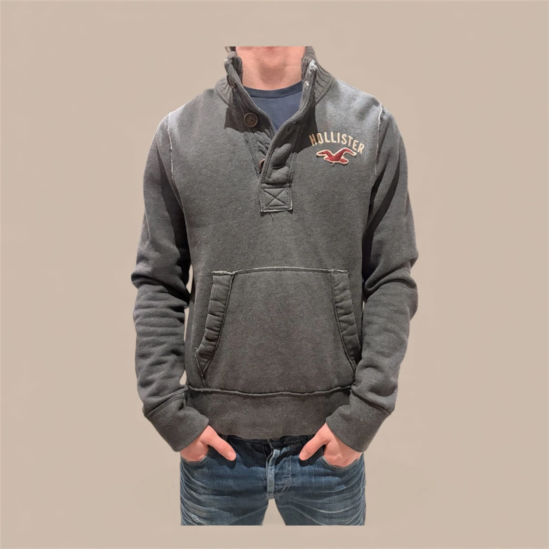 Grå kofta Hollister - 3