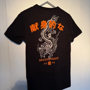 Svart t-shirt Pier One - Svart t-shirt från Pier One med tryck på ryggen. Storlek xs. Loggan på framsidan är lite urtvättad men baksidan ser bra ut 