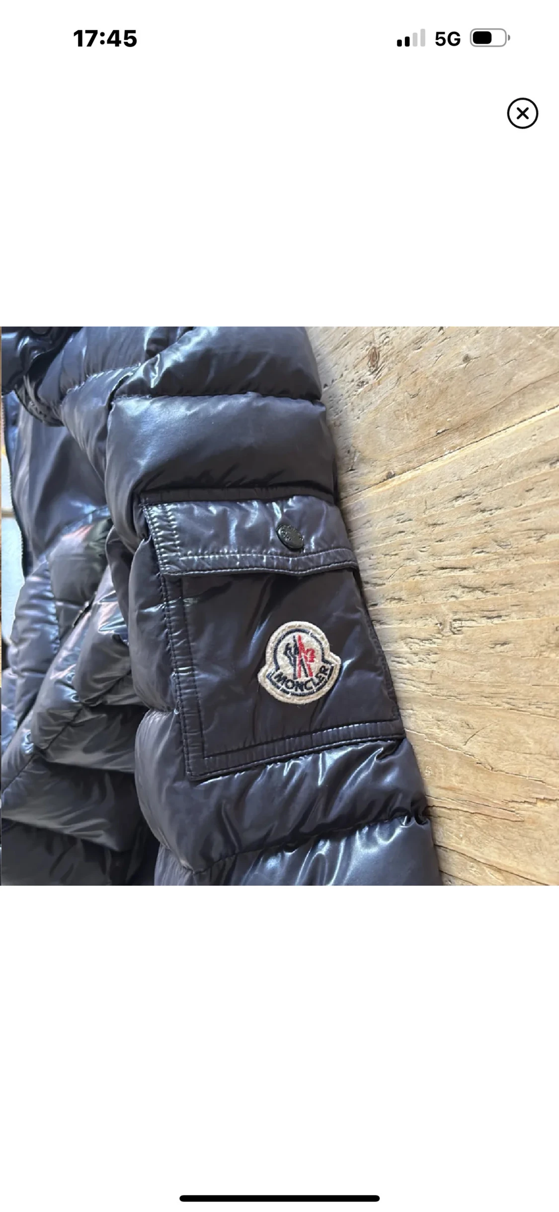 Mörkblå Moncler pufferjacka med huva - 2