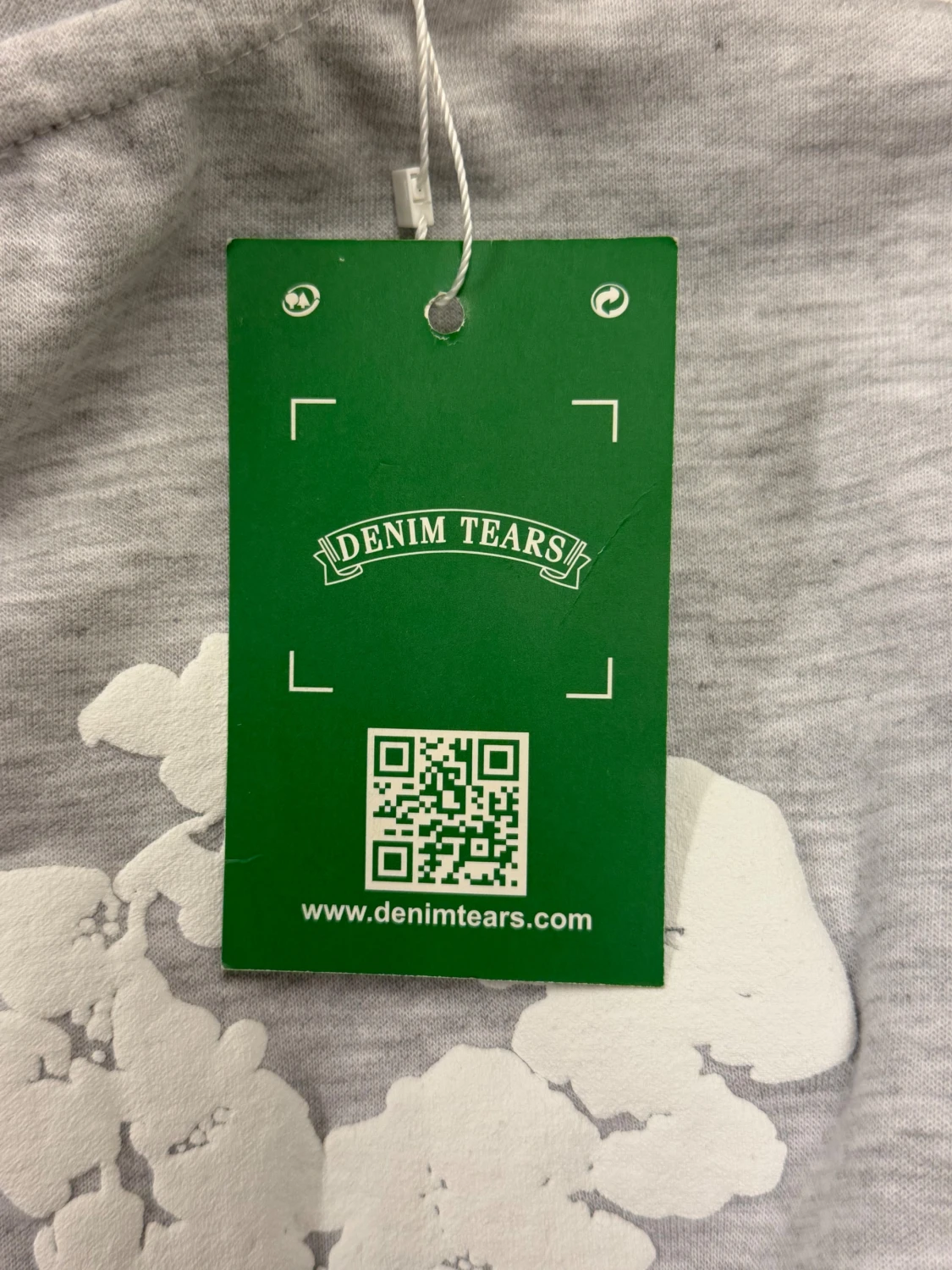 Grå t-shirt med vita blommor Denim Tears - 2