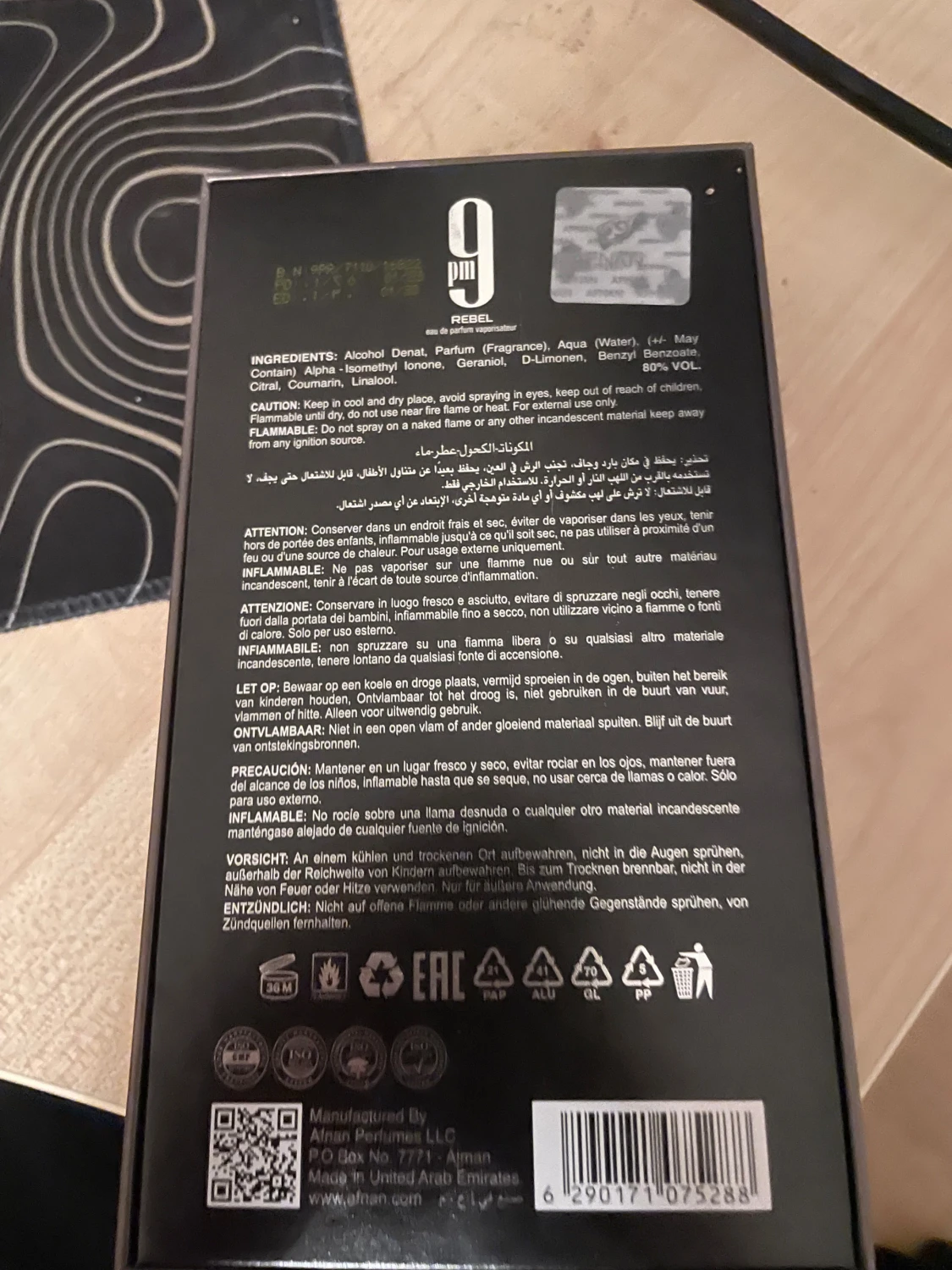 Afnan 9PM Rebel EdP 100ml - 5