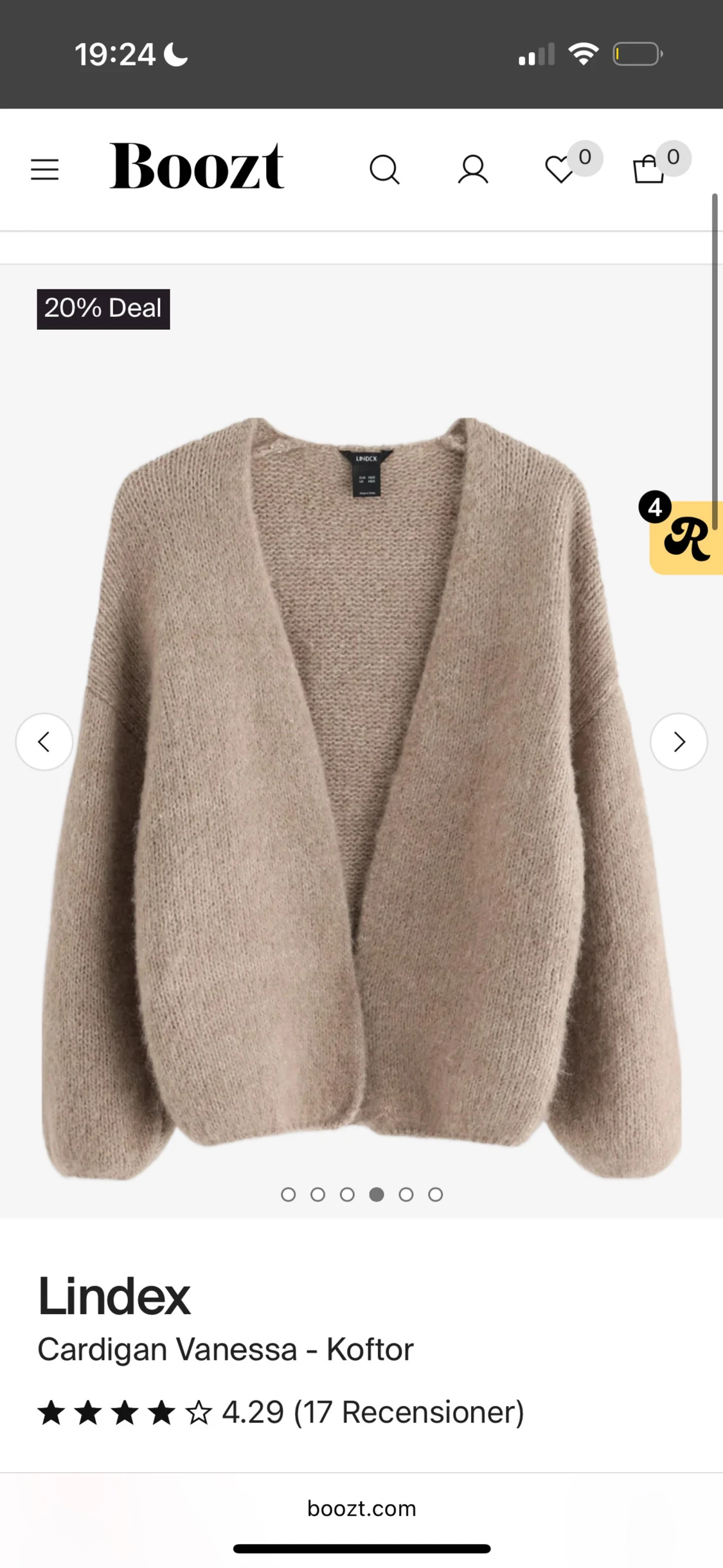 Beige kofta från Lindex 