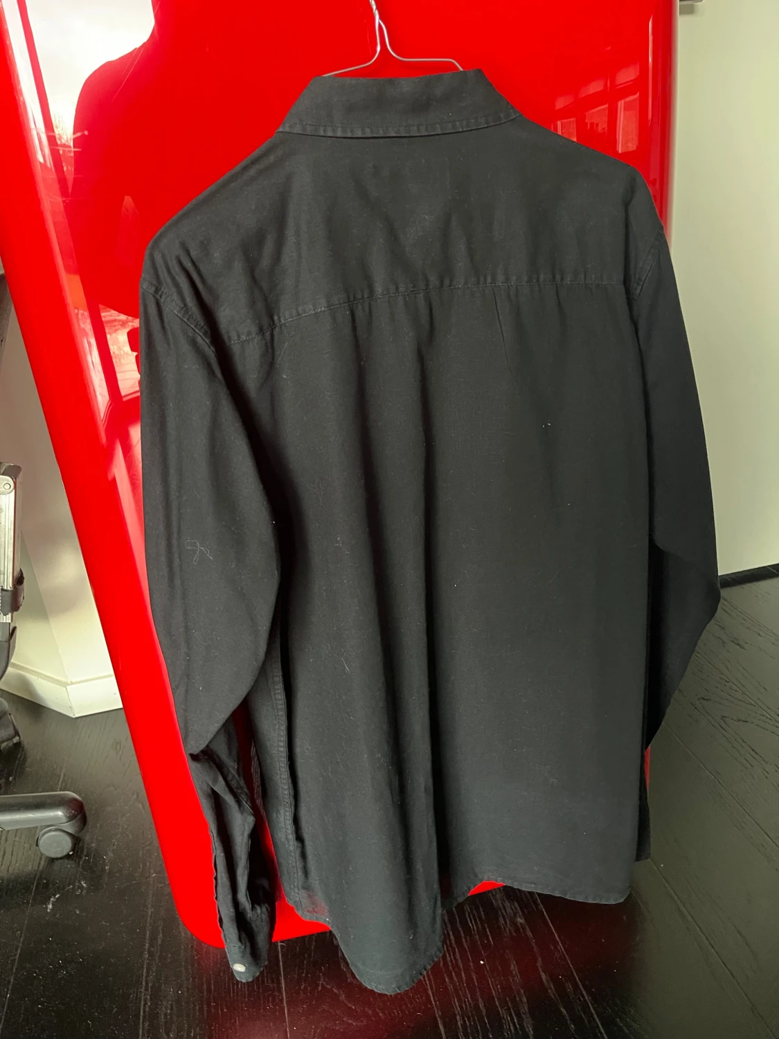 Svart klassisk skjorta i bomull - 1