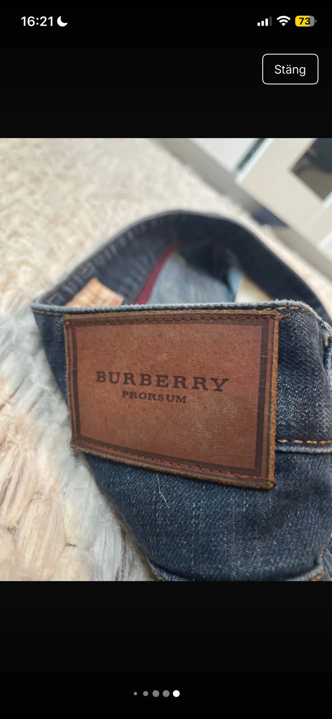 Burberry mörkblå jeans straight fit - 5
