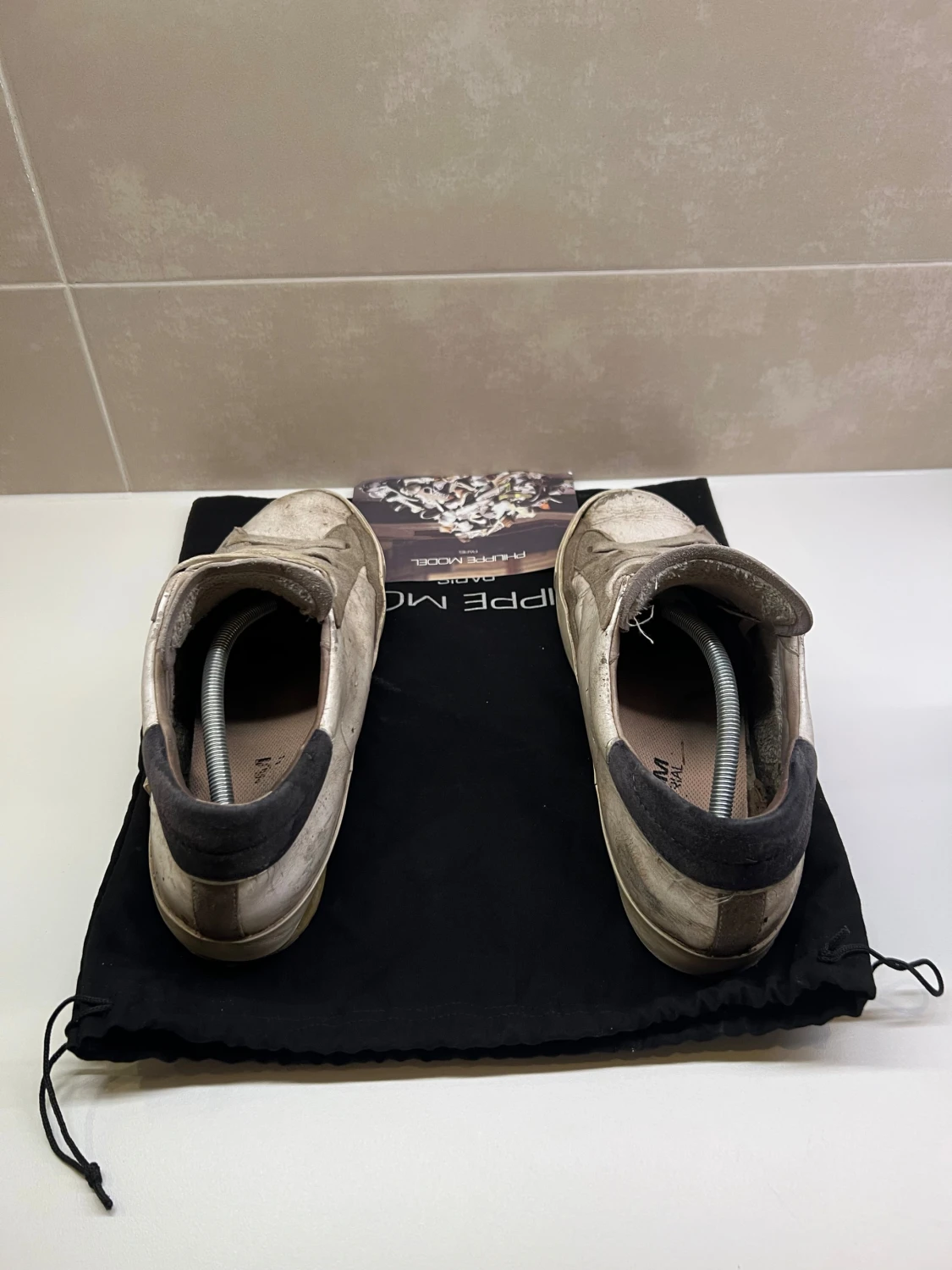 Philippe Model vita sneakers i skinn - 2