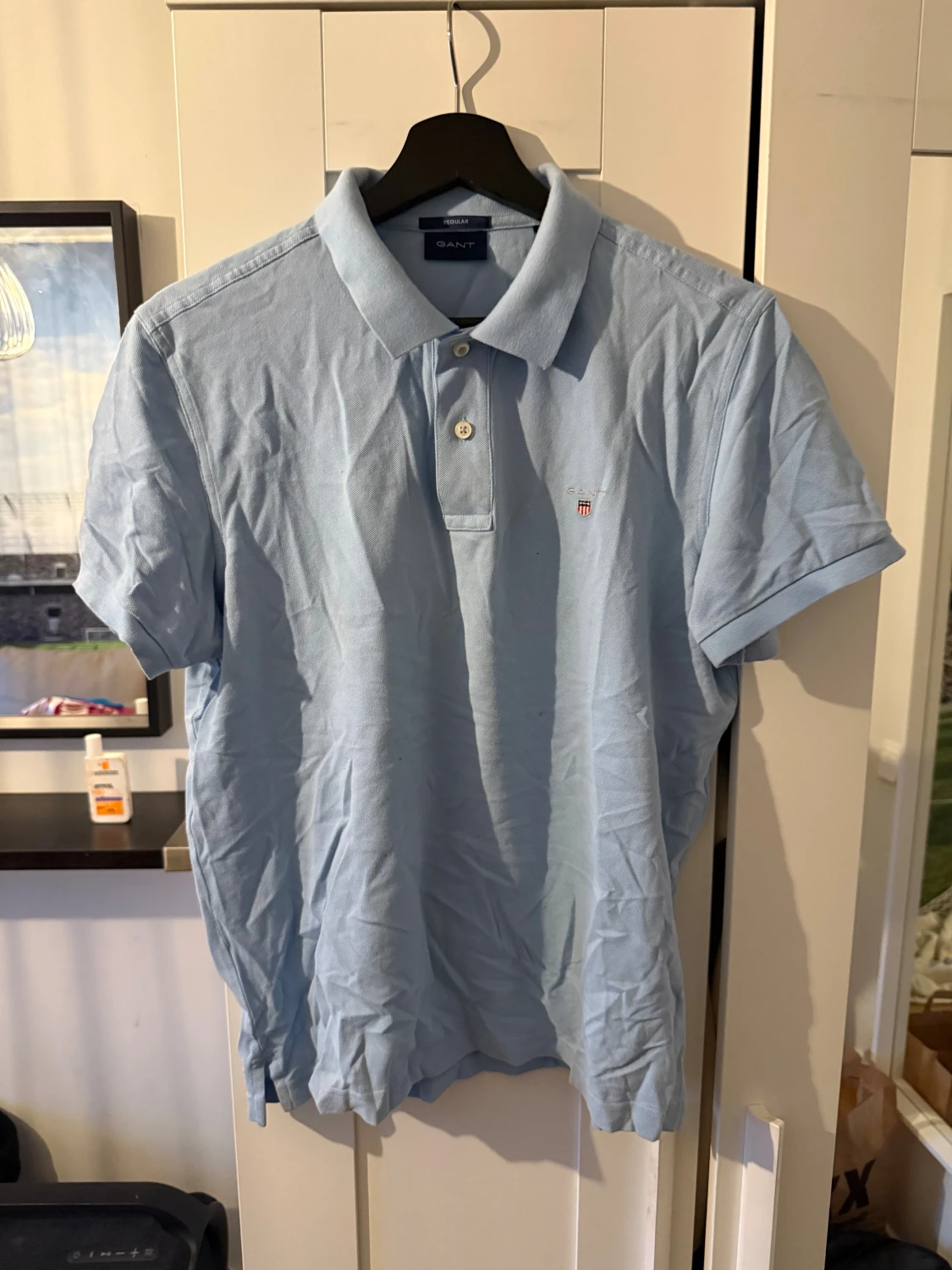 Ljusblå pikétröja från GANT