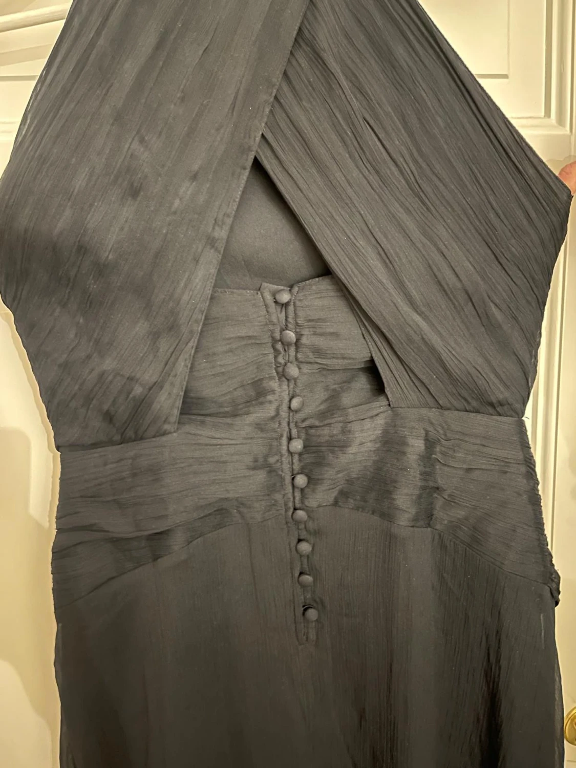 Svart långklänning fest med volanger från ASOS - 2