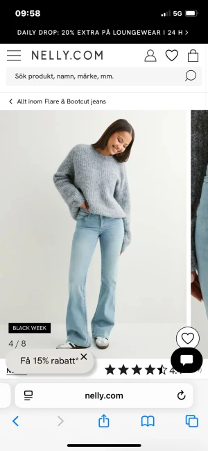 Nelly jeans - Intressekoll, jag har ett par jeans från Nelly som inte kommer till användning tänkte kolla om någon är intresserad, de är i storlek m/l
