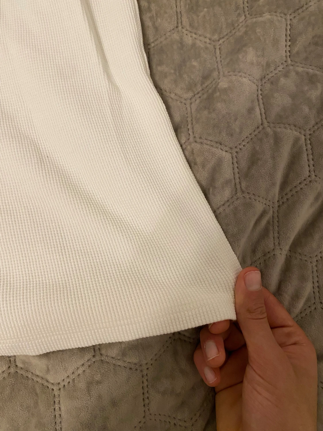 Vit ribbad pikétröja från Kappahl - 3