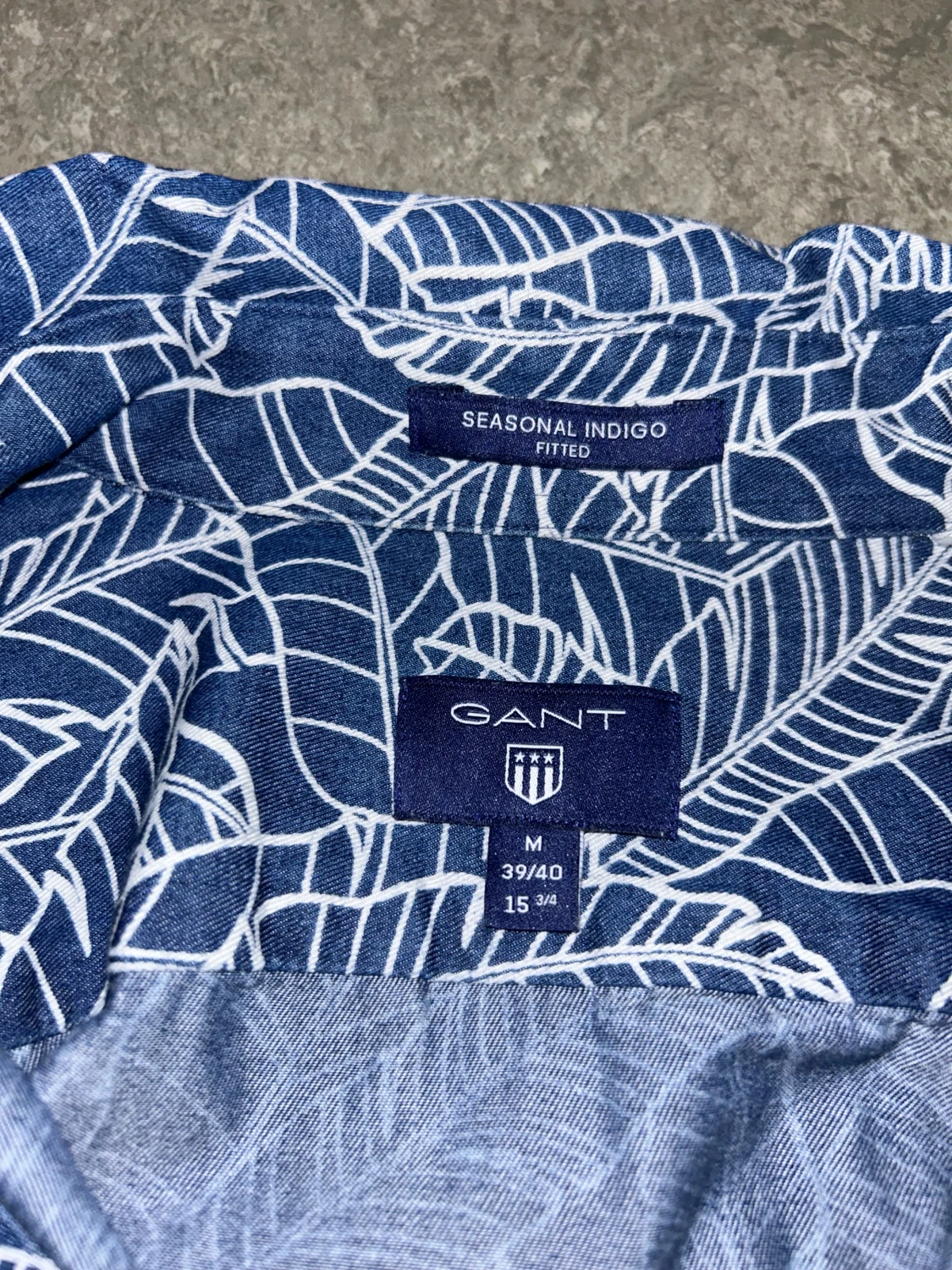 Blå mönstrad skjorta från GANT - 3