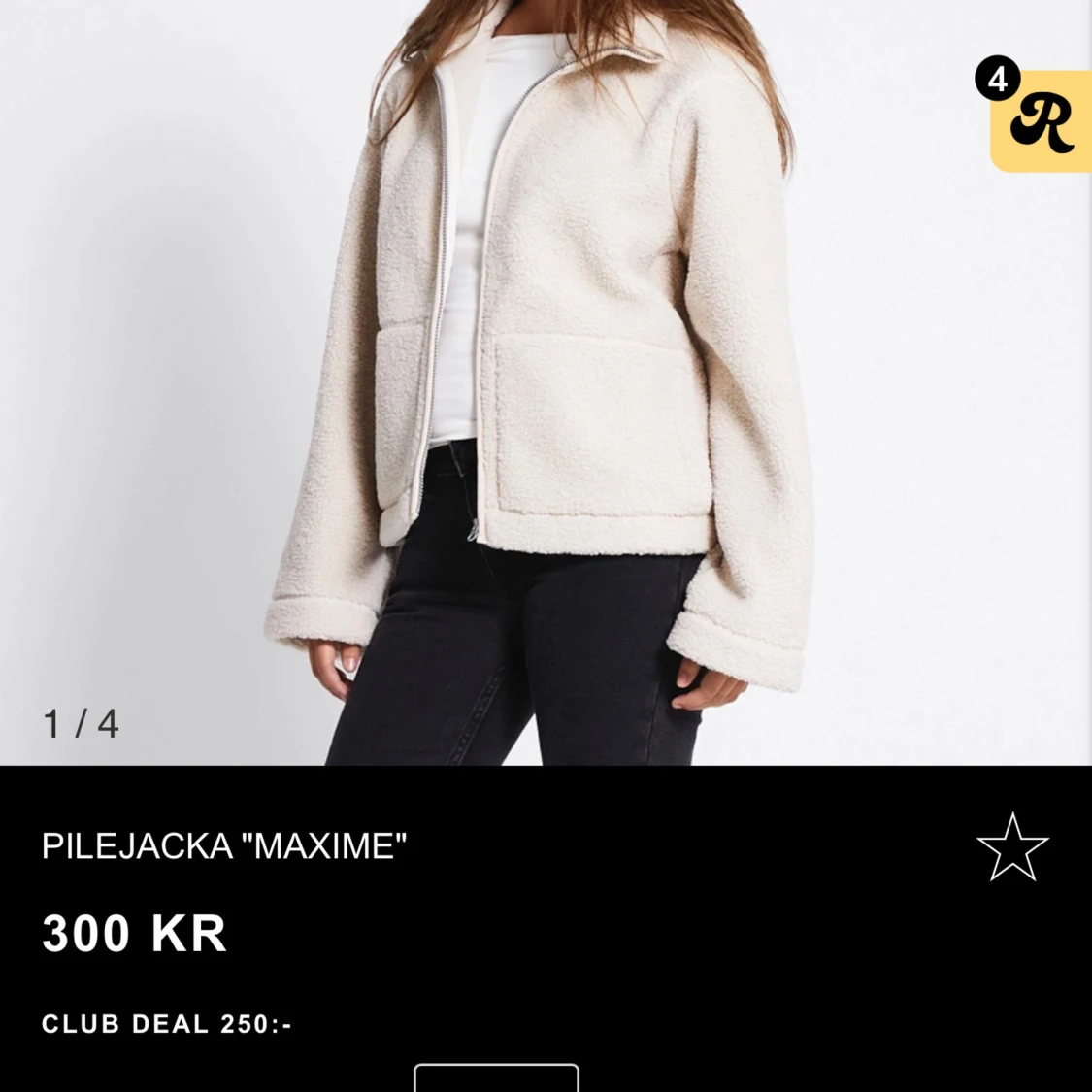 Beige teddyjacka Lager 157