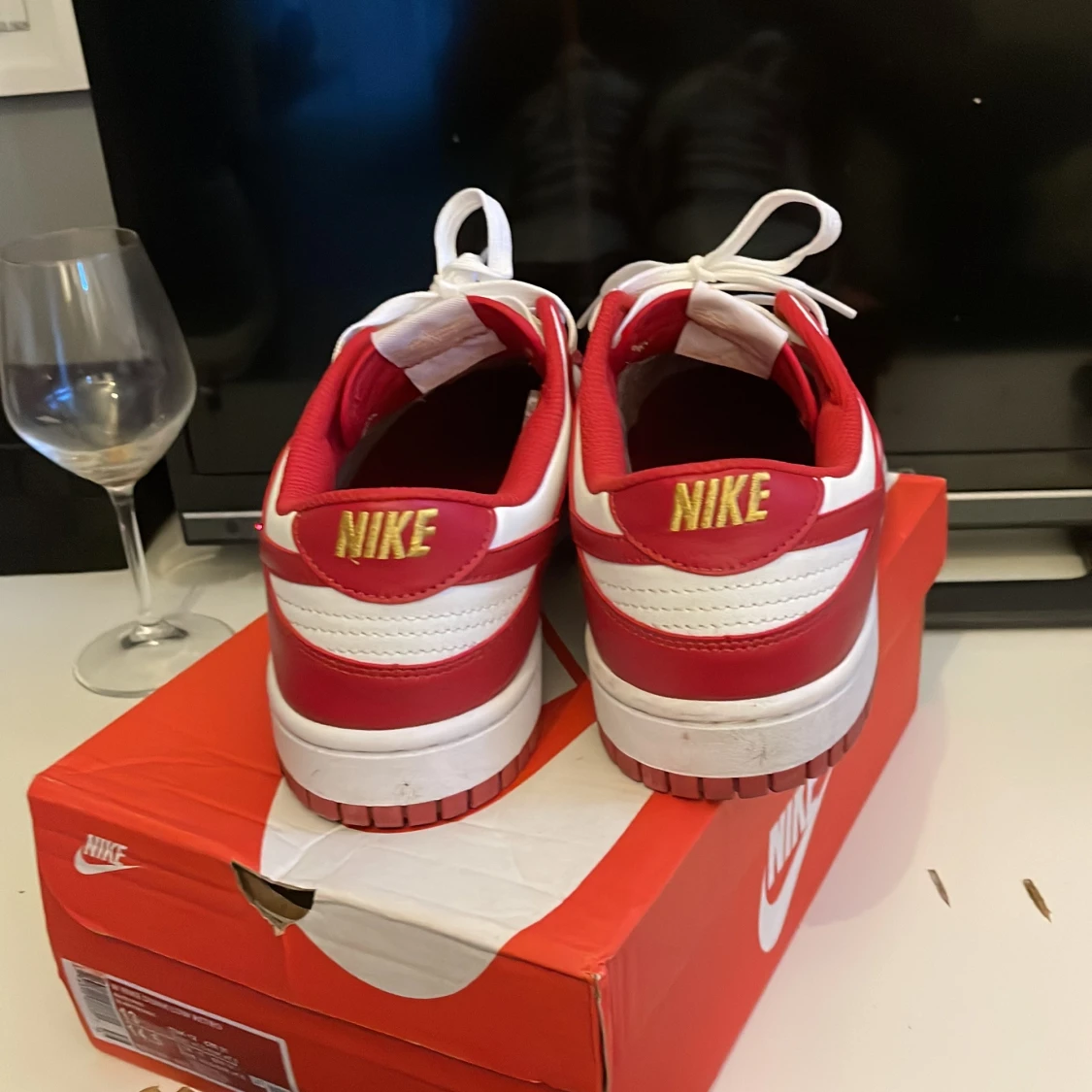 Nike Dunk Low röd/vit - 2
