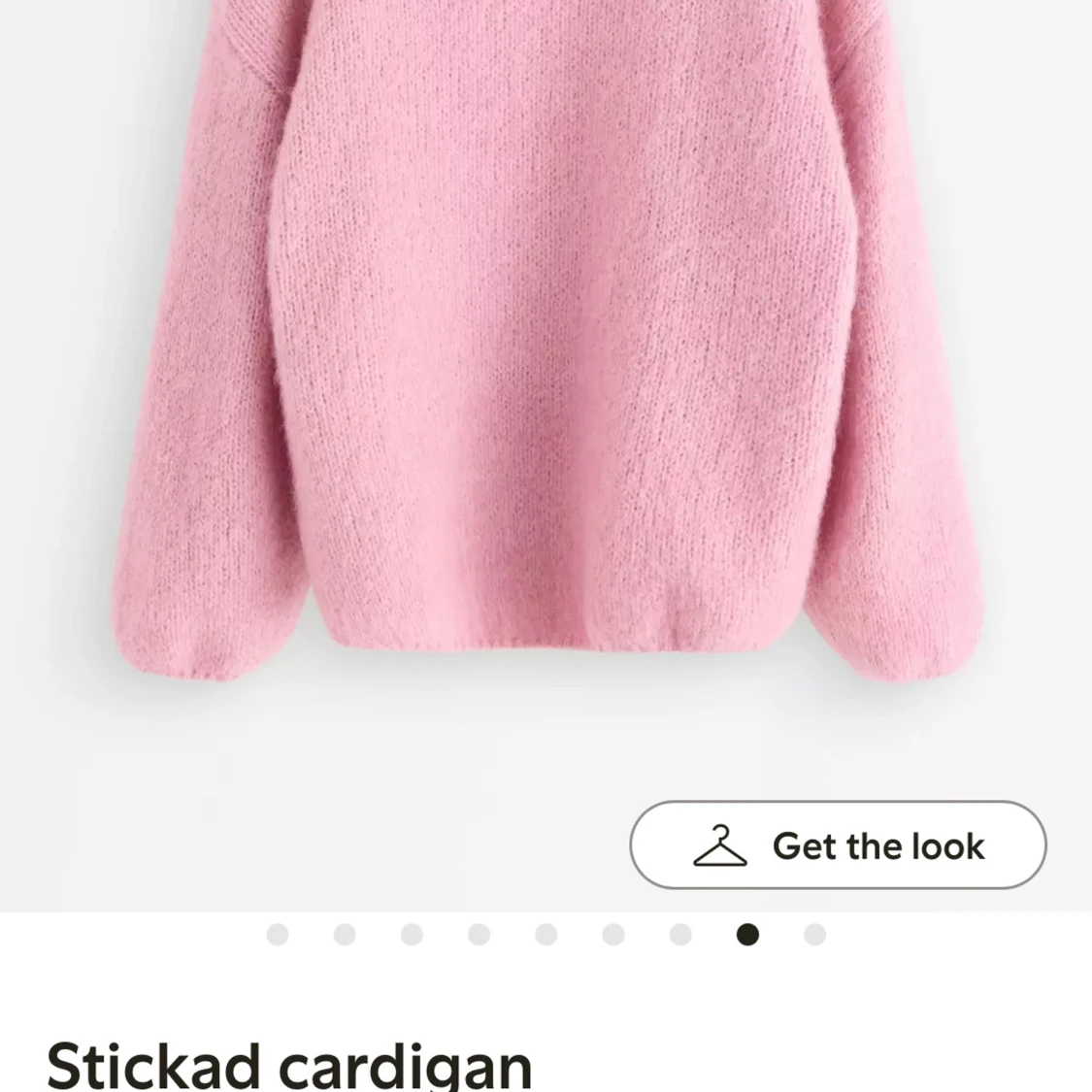 Rosa stickad kofta i oversized modell - 1