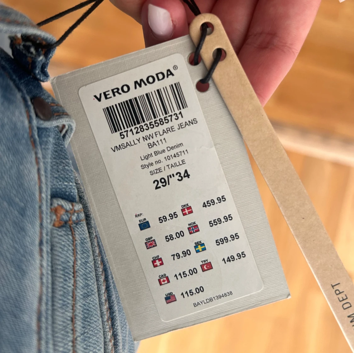 Ljusblå bootcut jeans - 4