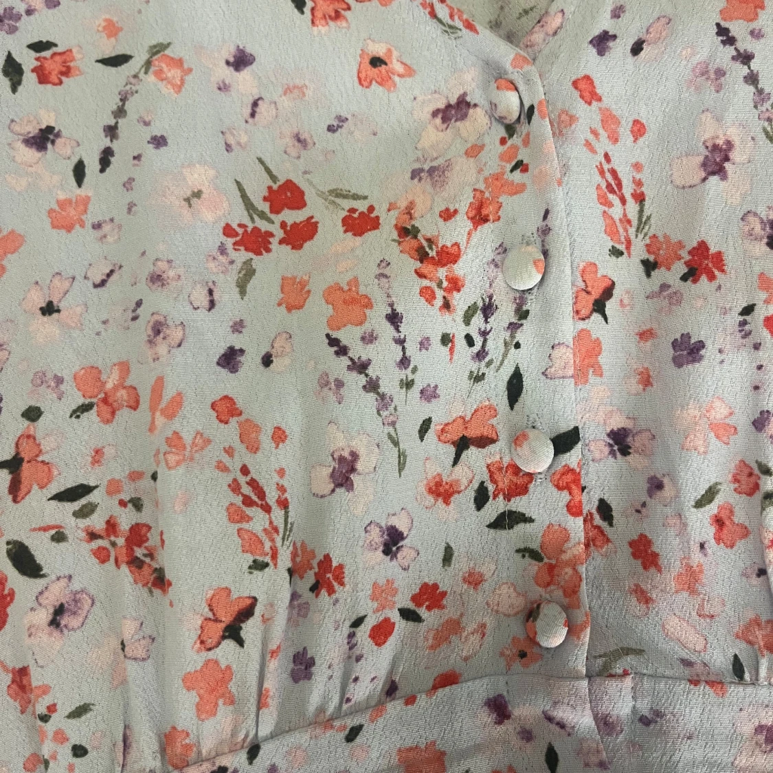 Gullig blommig blus - 3