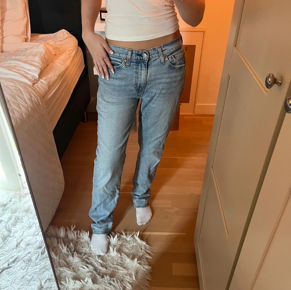 Low waist baggy Levi’s jeans!