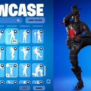 Fortnite Black Knight account for sale - Säljer Black Knight-outfit från Fortnite! Rustning i svart med röda detaljer, cool hjälm med glödande röda ögon och detaljerad textur. Passar dig som vill sticka ut i spelet och visa att du har OG-stil. Perfekt för dig som gillar legendariska skins.
