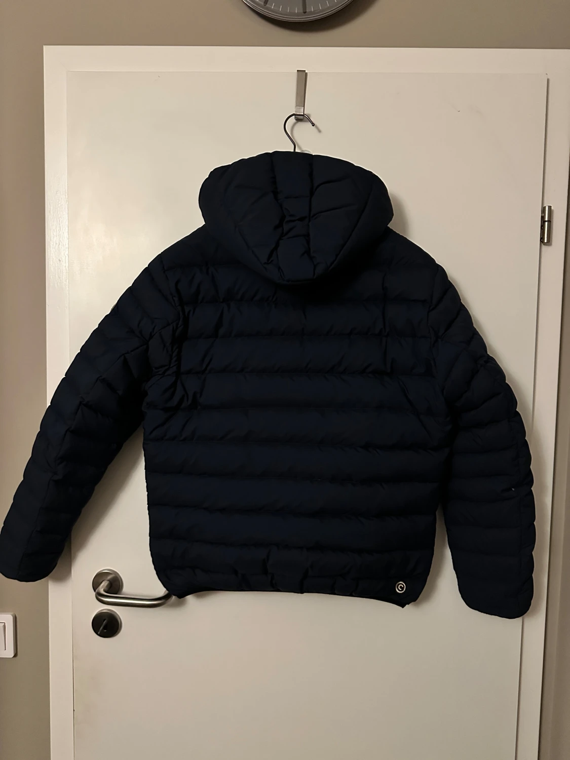 Mörkblå Colmar pufferjacka med huva - 2