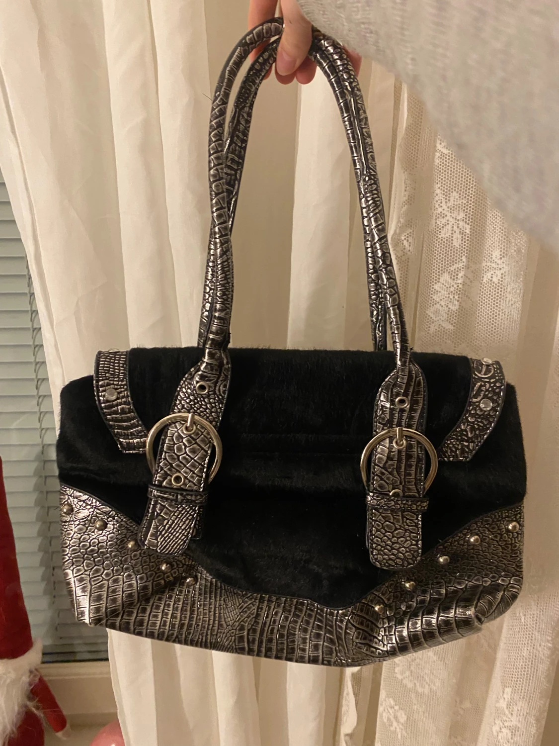 Svart och silver handväska - 1