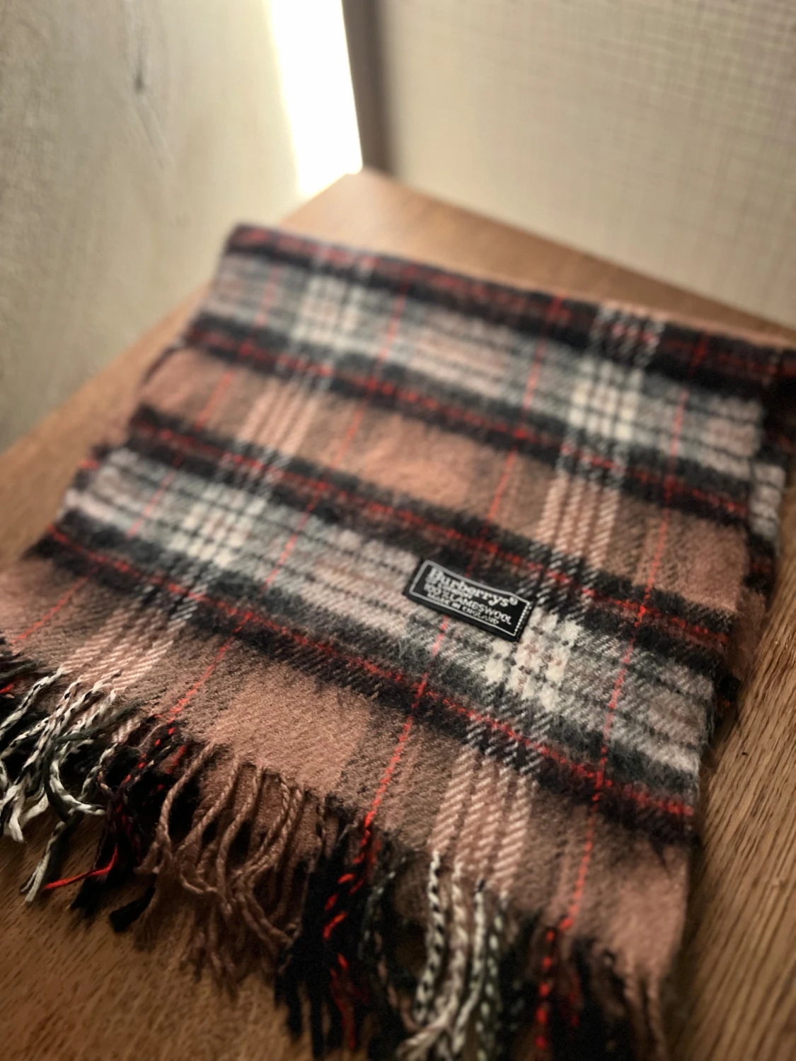 Rutig halsduk från Burberrys i ull