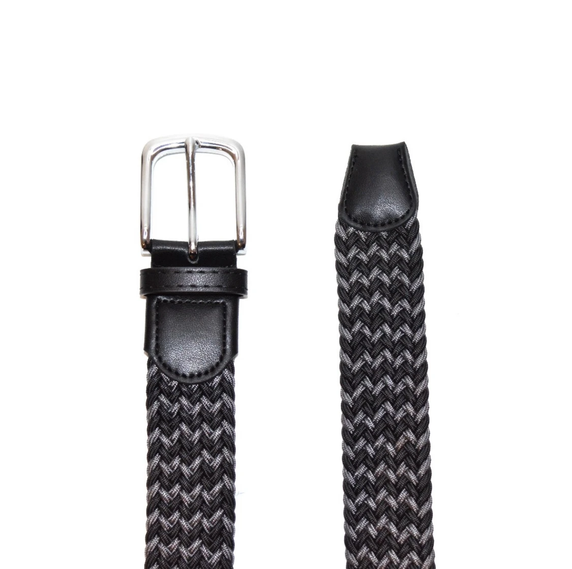 Flätat Bälte - SVART, GRÅ - 2