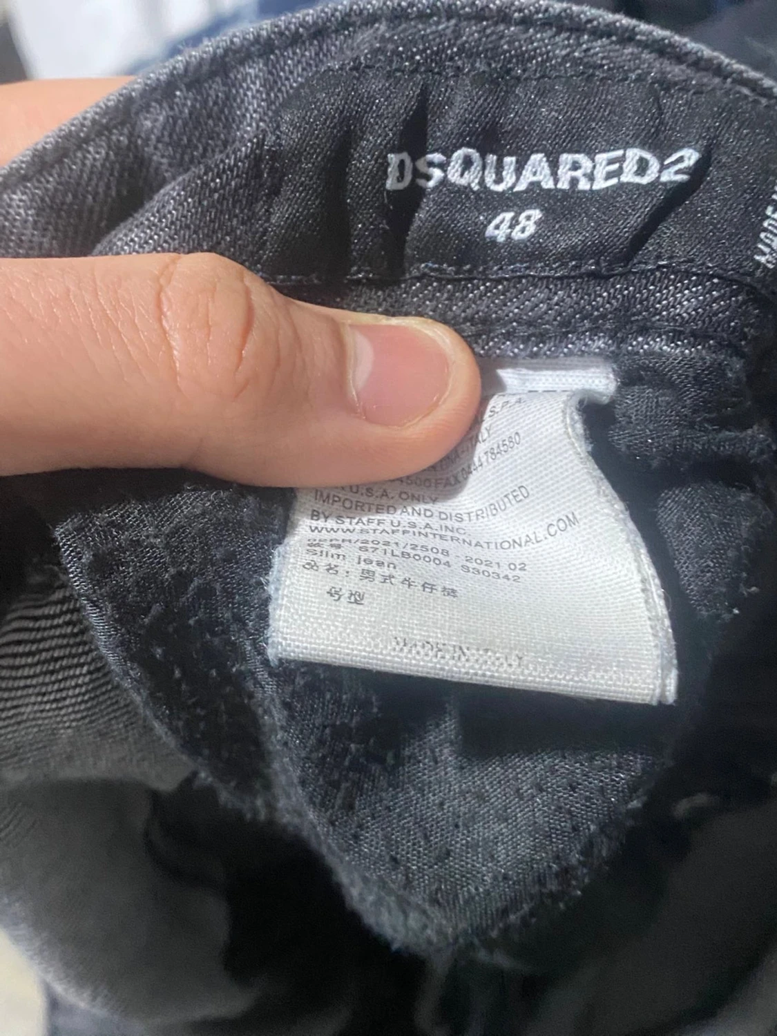 Svarta Dsquared2 slim jeans, stl 48 - 2