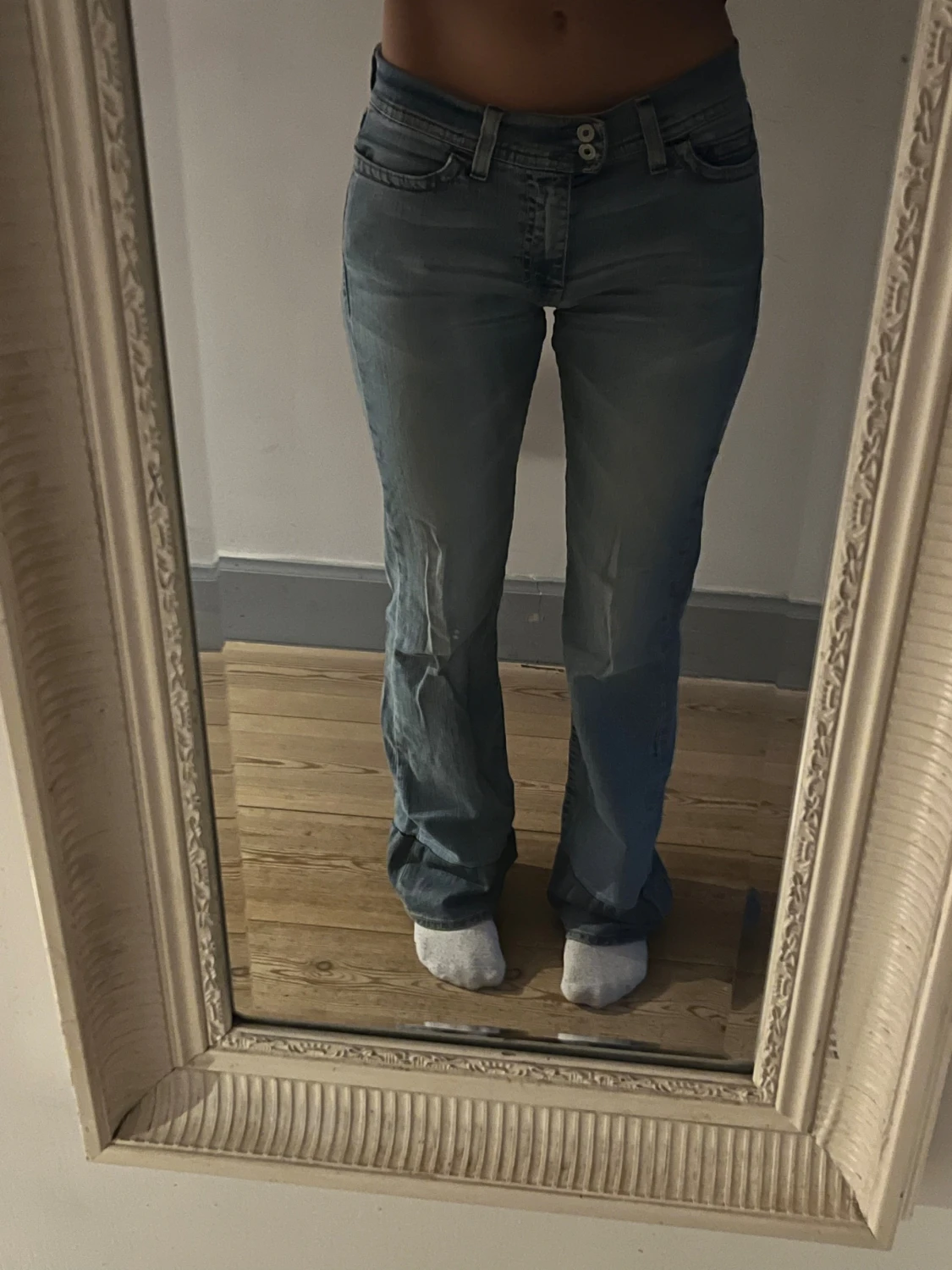 Blå bootcut jeans