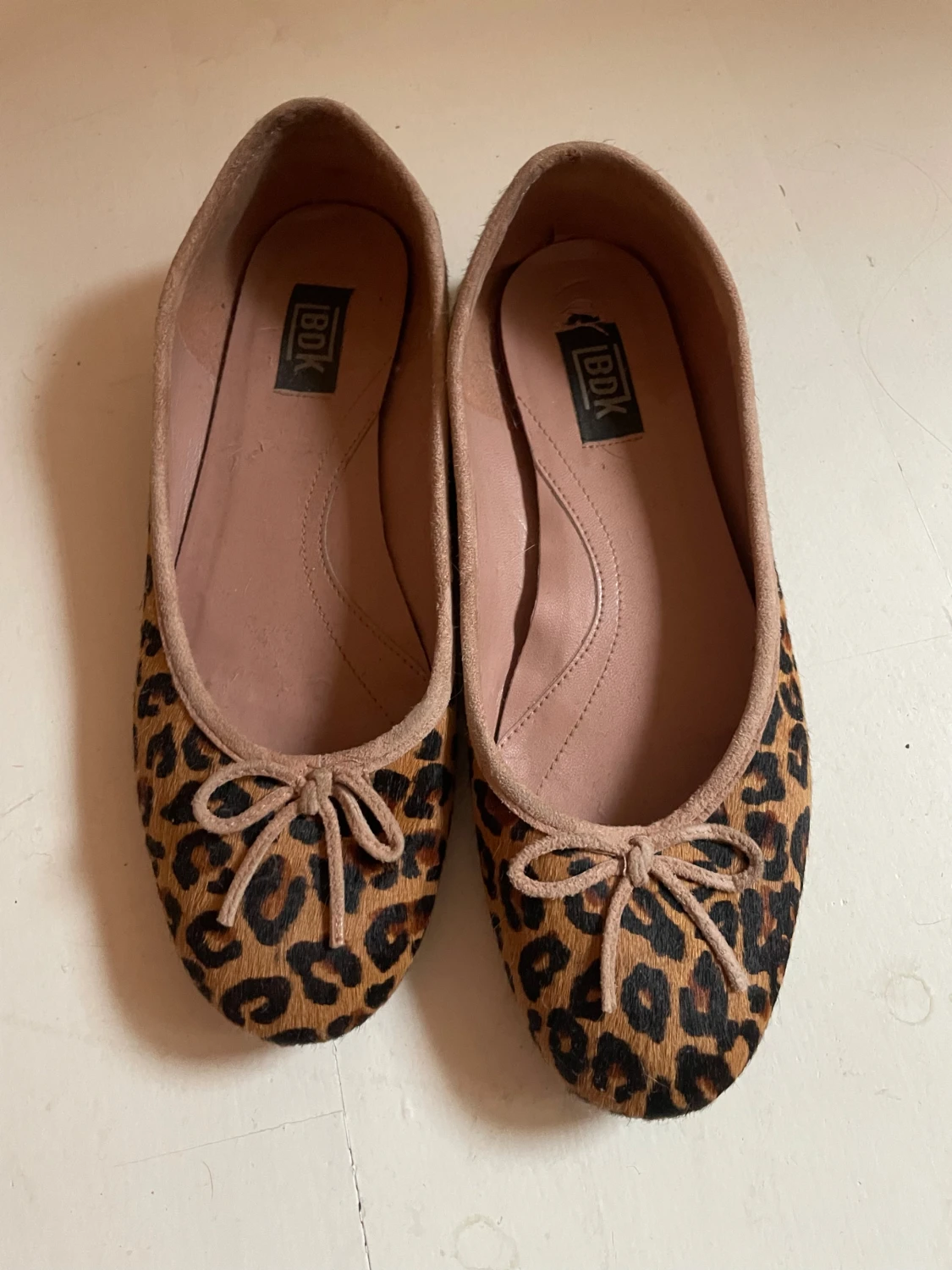 Leopardmönstrade ballerinaskor  - 1