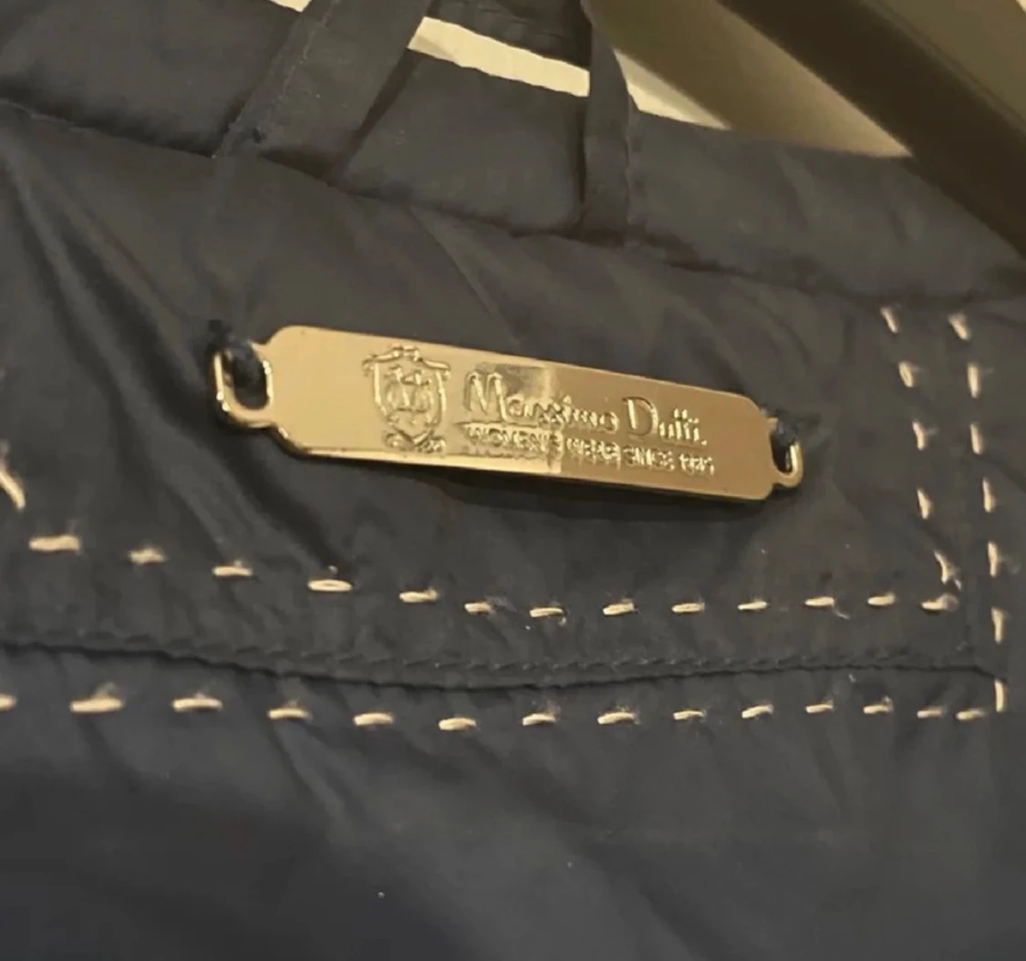 Blå quiltad pufferjacka Massimo Dutti - 1