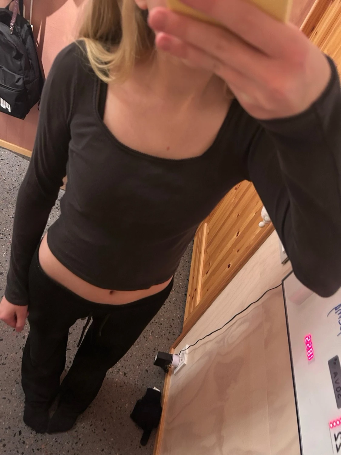 Svart långärmad topp - 3