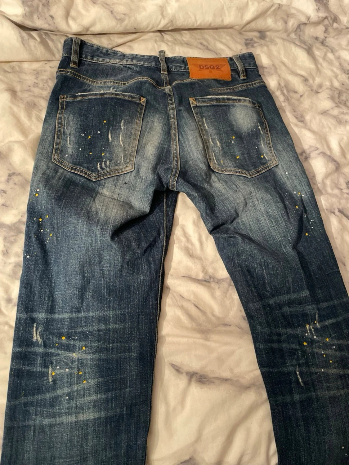 DSQUARED2 blå jeans med slitningar - 1