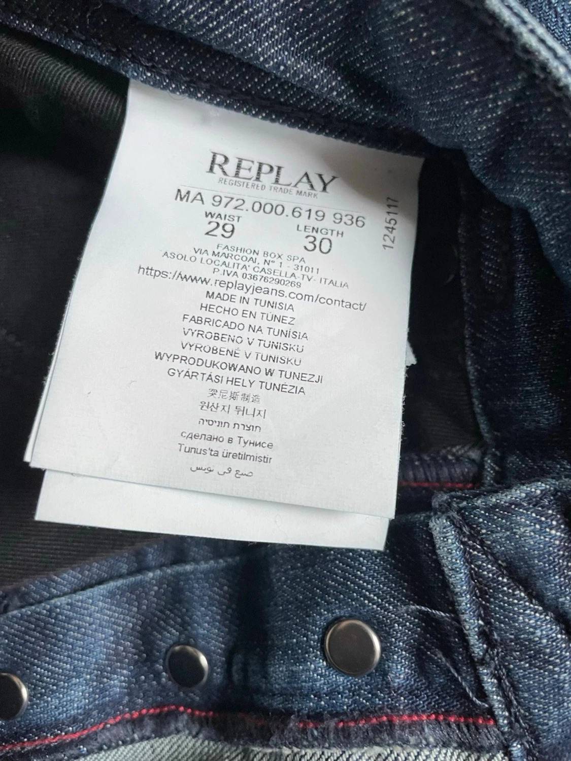 Replay jeans blå straight fit 29/30 - 2