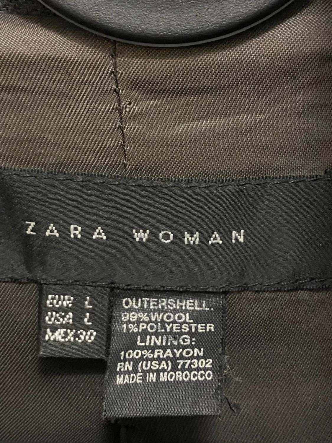 Grå ullkappa från Zara Woman - 3