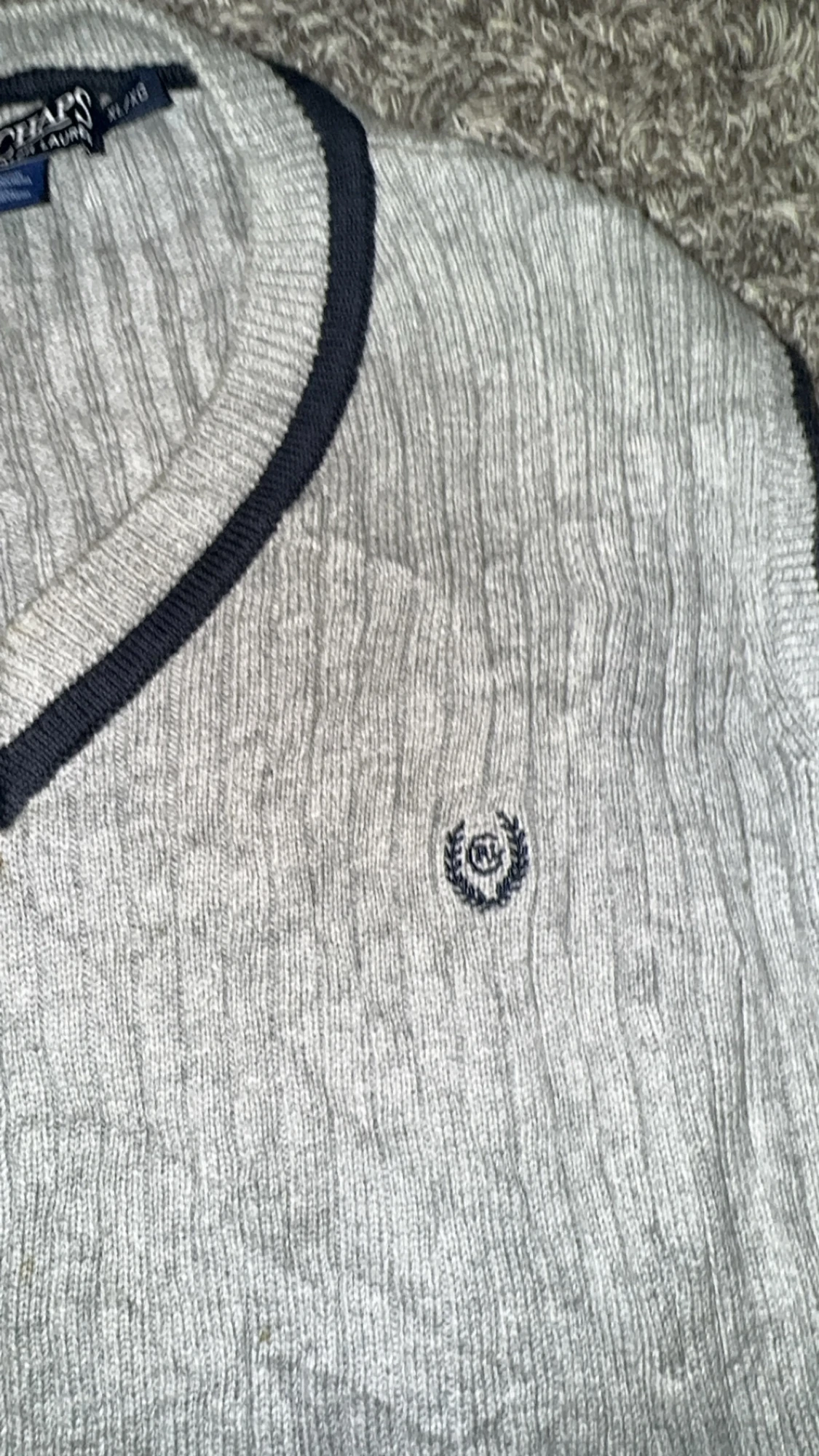 Grå stickad väst från Chaps Ralph Lauren - 2