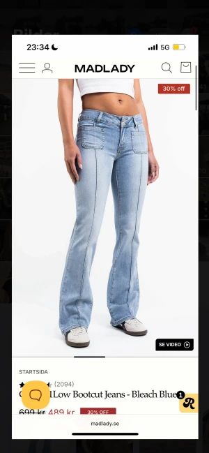 Jeans - Super snygga lågmidjade jeans från Madlady. Storlek 36/TALL, knappt använda💕 