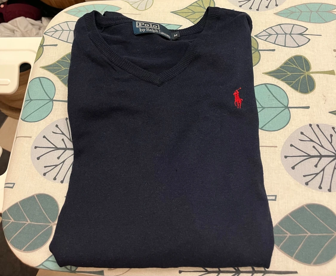 Mörkblå v-ringad tröja Polo Ralph Lauren - 3