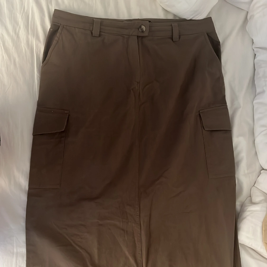 Maxi Cargo Linnen Blend Kjol