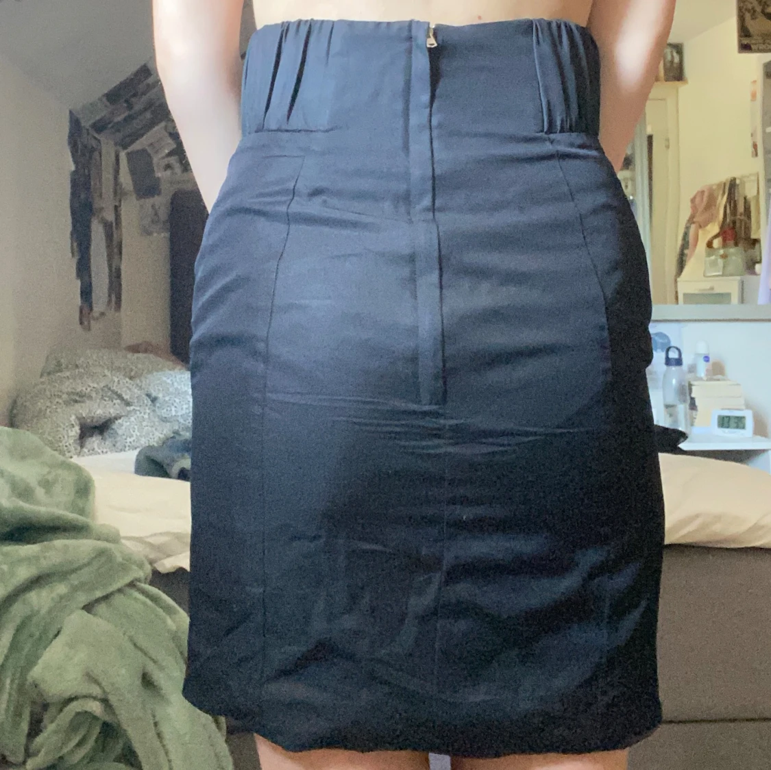 Snygg svart högmodjad pennkjol - 90