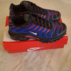 Nike Air Max Plus - Nike air max plus i storlek 38. Skick 9/10, har använt de i tre månader och de är fortfarande rena och i bra skick. Nypris är 2200 kr - Mitt pris 670 kr. Pris kan diskuteras.