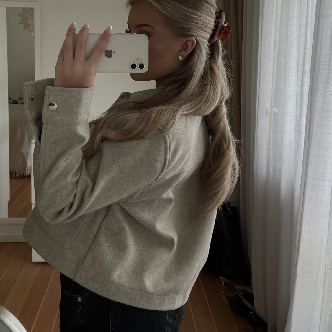 Beige kort kappa - 90