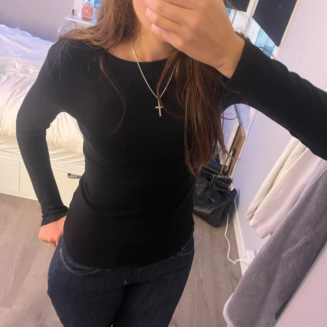 Säljer svart långärmad gina tricot tröja! - 90