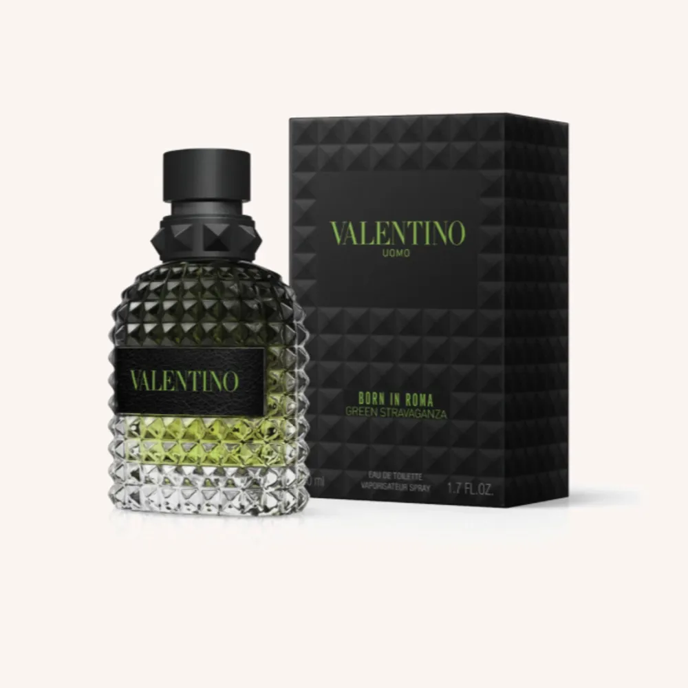 Valentinos nya parfym Born in Roma Green stravaganza Uomo EdT 50 ml  Nypris 950kr. Övrigt.