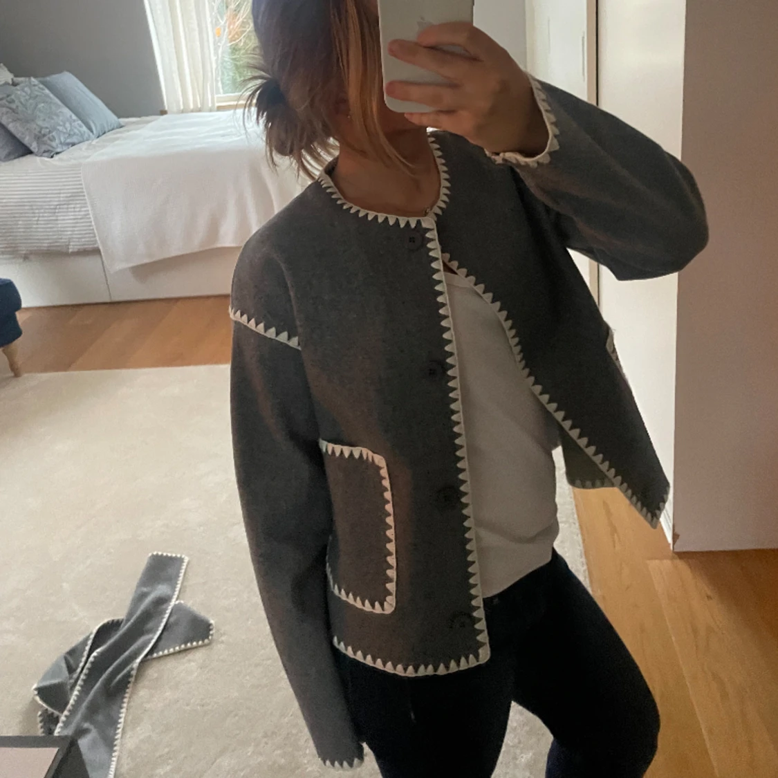 Stickad cardigan jacket - 91